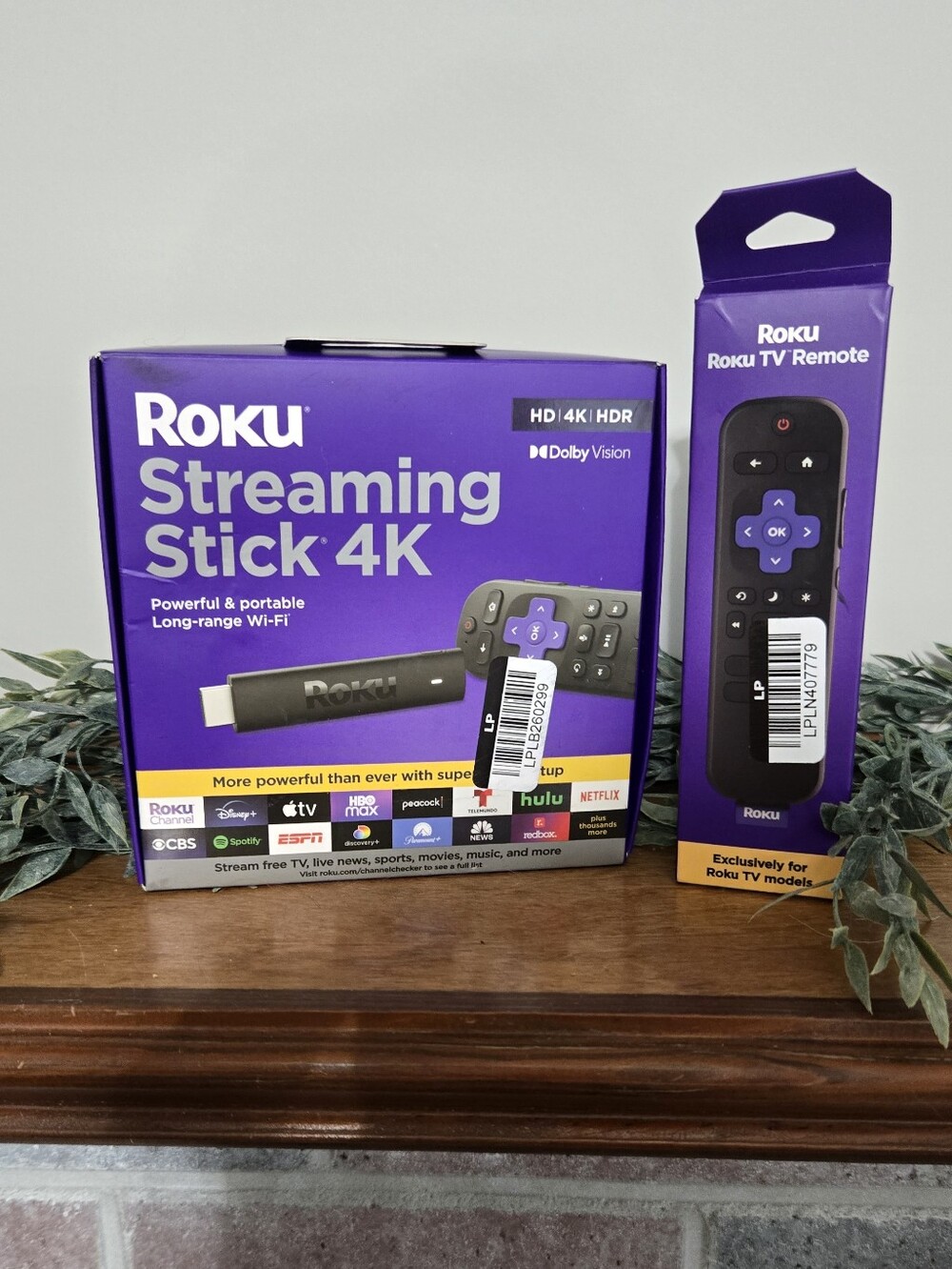 NOB Roku Streaming Stick 4K with Purple Roku TV Remote